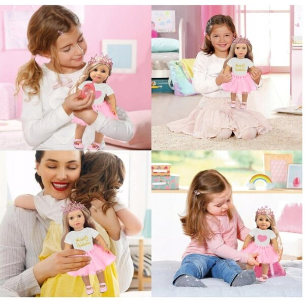 Kleidung für eine 43 cm große Puppe „Happy Birthday“, bestehend aus Rock, Körper und Krone