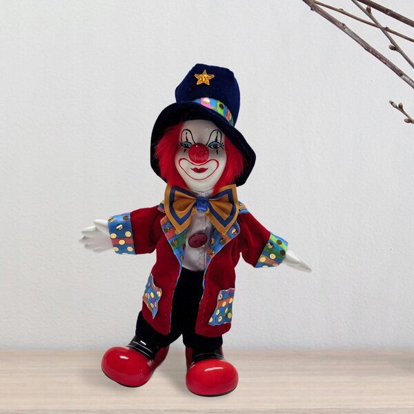 Clown-Figur, Puppe, 18 cm, Halloween-Dekorations- und Bastelkollektion