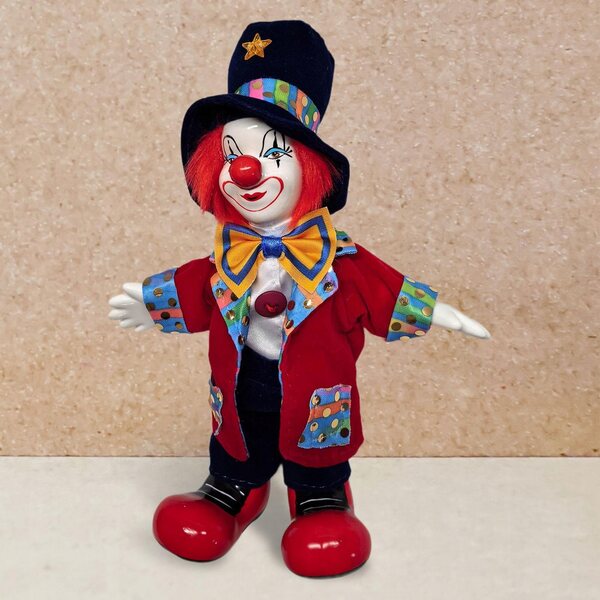 Clown-Figur, Puppe, 18 cm, Halloween-Dekorations- und Bastelkollektion