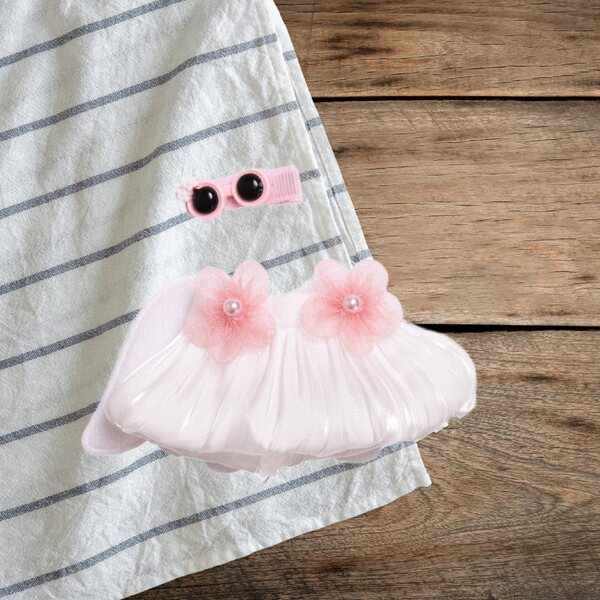 15 cm großes Puppen-Outfit mit Flügeln und Haarnadel-Dekoration: Ein modisches Kostüm für Puppen