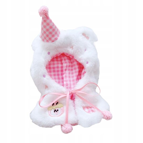 Rosa Plüschkleidung für 15 cm große Puppen, bequemes Puppenzubehör