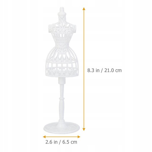 Set 6 Mini Manichini Bianchi in Plastica per Bambini e Decorazioni