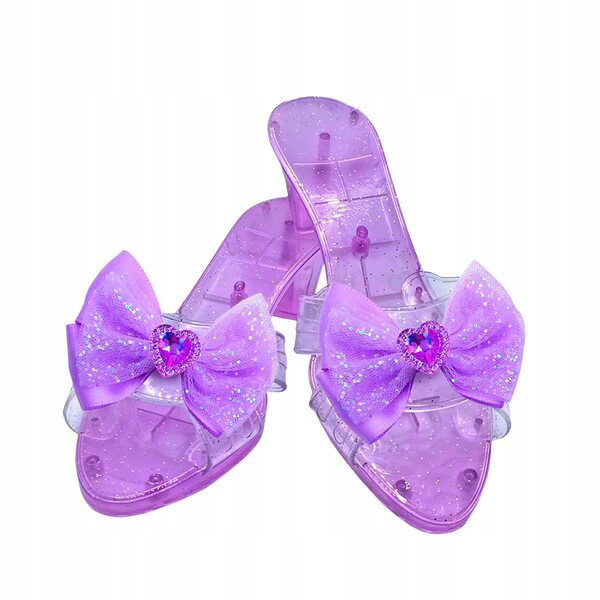 Sandali per Bambine con Zeppa e Fiocco Viola – Scarpe Slip-On Indossabili e Resistenti