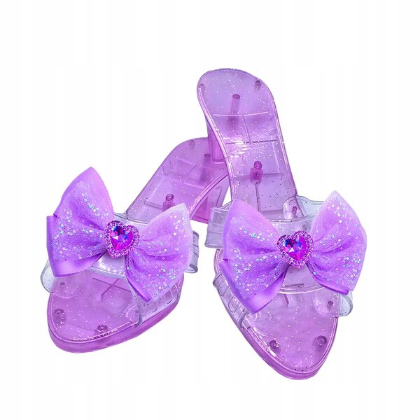Sandali per Bambine con Zeppa e Fiocco Viola – Scarpe Slip-On Indossabili e Resistenti