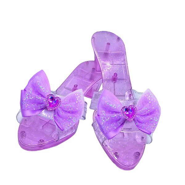 Sandali per Bambine con Zeppa e Fiocco Viola – Scarpe Slip-On Indossabili e Resistenti