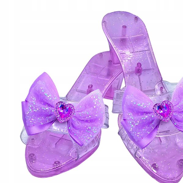 Sandali per Bambine con Zeppa e Fiocco Viola – Scarpe Slip-On Indossabili e Resistenti