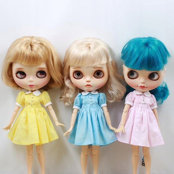 1/6 gelbes Kleid für Blythe und andere 12,5 cm Puppen, Modeaccessoire