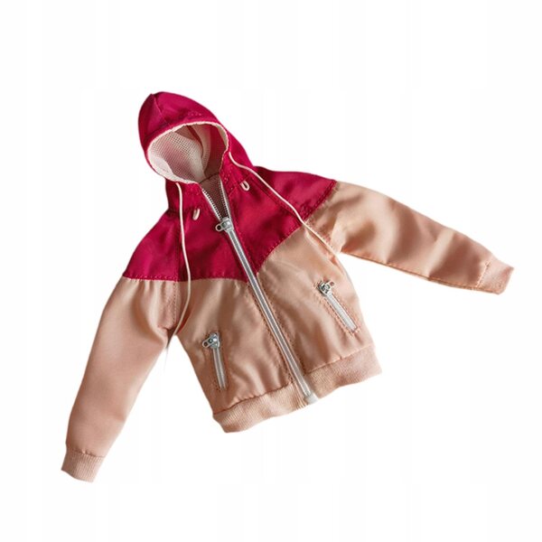 12-Zoll-Kapuzenjacke für weibliche Actionfiguren im Maßstab 1:6, Rot, Orange, Pink