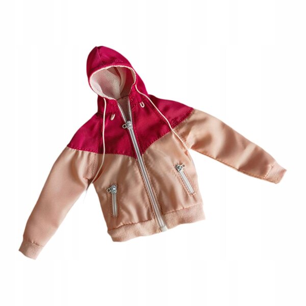 12-Zoll-Kapuzenjacke für weibliche Actionfiguren im Maßstab 1:6, Rot, Orange, Pink