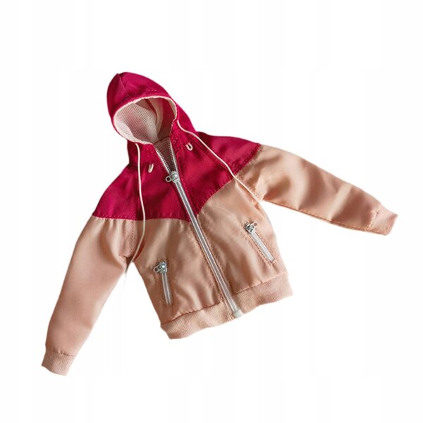 12-Zoll-Kapuzenjacke für weibliche Actionfiguren im Maßstab 1:6, Rot, Orange, Pink