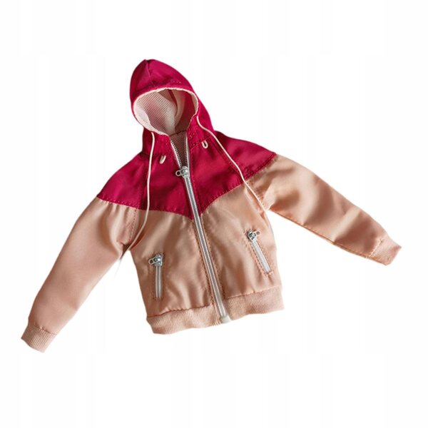 12-Zoll-Kapuzenjacke für weibliche Actionfiguren im Maßstab 1:6, Rot, Orange, Pink