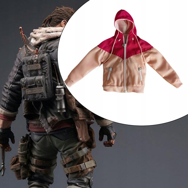 12-Zoll-Kapuzenjacke für weibliche Actionfiguren im Maßstab 1:6, Rot, Orange, Pink