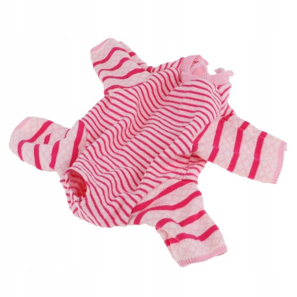Maglione rosa in tessuto per bambola gatto Reborn 18 pollici, morbido e confortevole