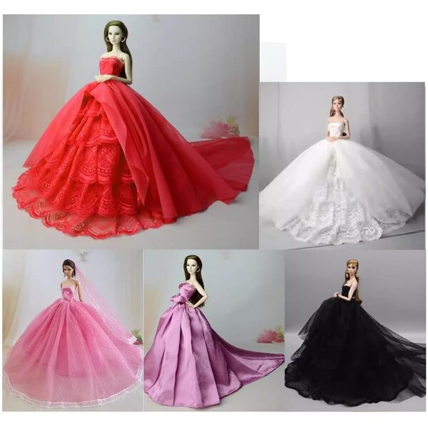 Abendkleid für American Doll 30 cm | BJD 1/6 Elegantes Prinzessinnenkleid