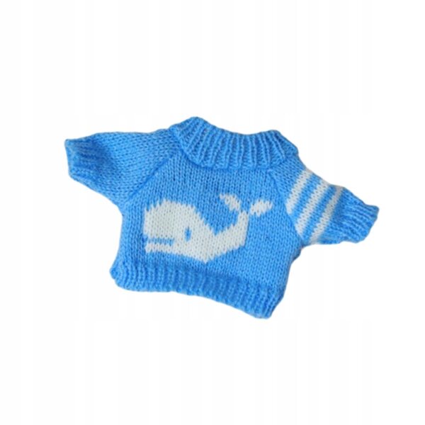 Blaues Kleid für 20-cm-Puppen aus weichem und widerstandsfähigem Stoff