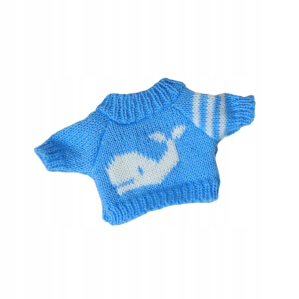 Blaues Kleid für 20-cm-Puppen aus weichem und widerstandsfähigem Stoff