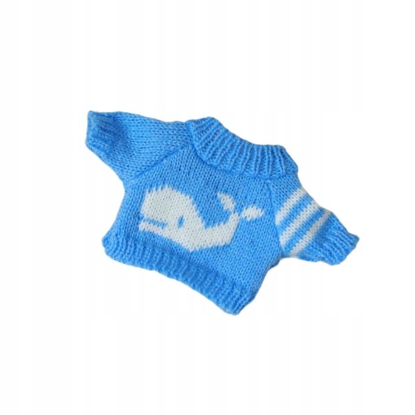 Blaues Kleid für 20-cm-Puppen aus weichem und widerstandsfähigem Stoff
