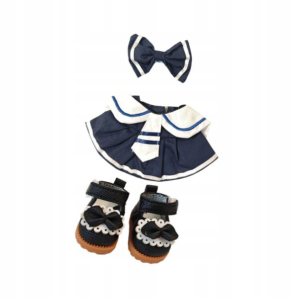 Kleidung für 17-cm-Puppen mit weichem und abnehmbarem Kleid und Kopfschmuck