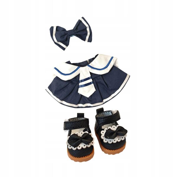 Kleidung für 17-cm-Puppen mit weichem und abnehmbarem Kleid und Kopfschmuck