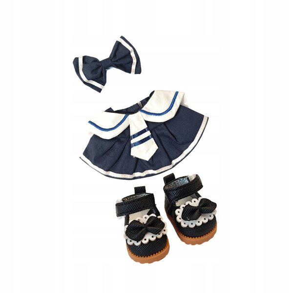Kleidung für 17-cm-Puppen mit weichem und abnehmbarem Kleid und Kopfschmuck