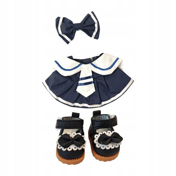 Kleidung für 17-cm-Puppen mit weichem und abnehmbarem Kleid und Kopfschmuck