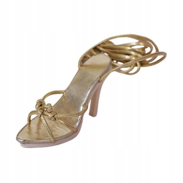 Realistische und modische 1/4 Gold-Absatzschuhe für weibliche Puppen