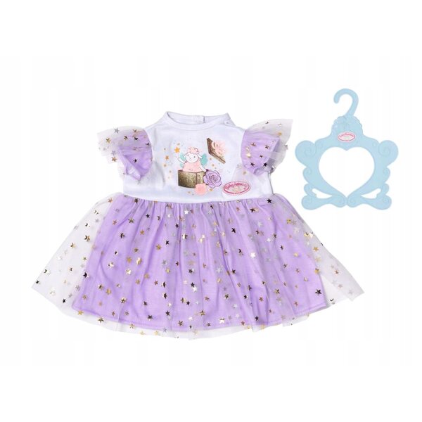 Baby Annabell Vestito Viola con Stelle e Tutu per Bambole 43 cm