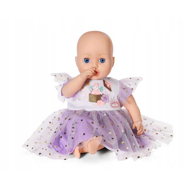 Baby Annabell Lila Kleid mit Sternen und Tutu für 43 cm Puppen