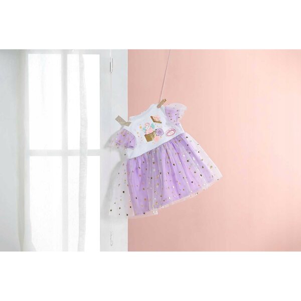 Baby Annabell Lila Kleid mit Sternen und Tutu für 43 cm Puppen