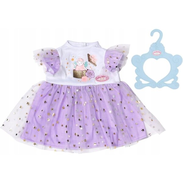 Baby Annabell Lila Kleid mit Sternen und Tutu für 43 cm Puppen
