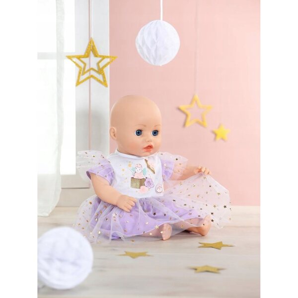 Baby Annabell Lila Kleid mit Sternen und Tutu für 43 cm Puppen