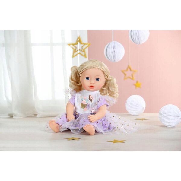 Baby Annabell Lila Kleid mit Sternen und Tutu für 43 cm Puppen