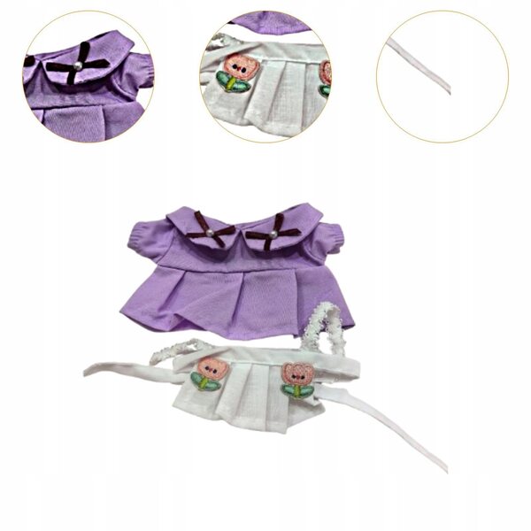 Vestito Cameriera per Bambola 15 cm - Outfit Morbido e Accessori Fotografici