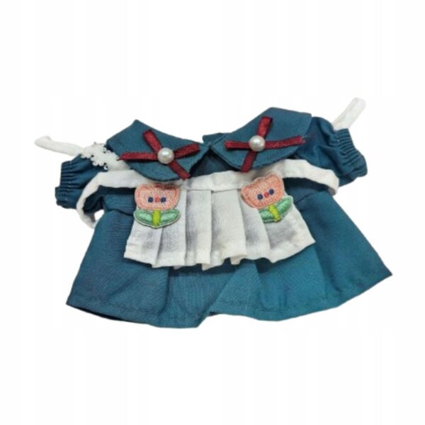 Vestito per Bambola Cameriera 15 cm Abito con Grembiule Verde Morbido e Divertente