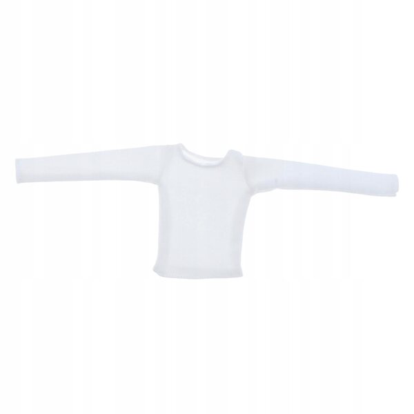 Weißes Langarm-T-Shirt für 1/6 Puppen – weibliche Kleidung für 12'' Figuren