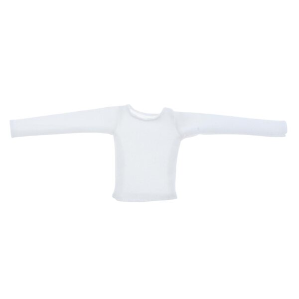 Weißes Langarm-T-Shirt für 1/6 Puppen – weibliche Kleidung für 12'' Figuren