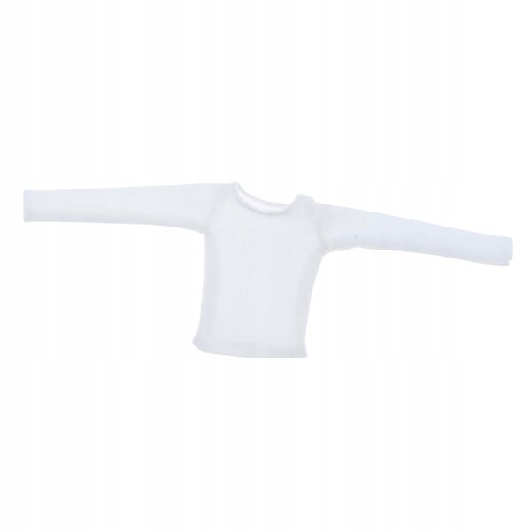 Weißes Langarm-T-Shirt für 1/6 Puppen – weibliche Kleidung für 12'' Figuren