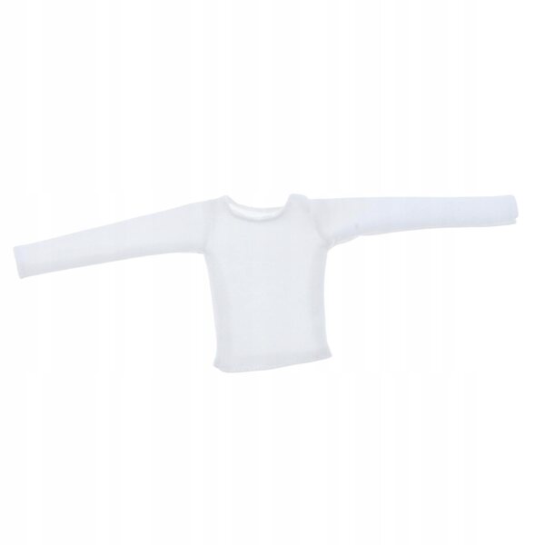 Weißes Langarm-T-Shirt für 1/6 Puppen – weibliche Kleidung für 12'' Figuren