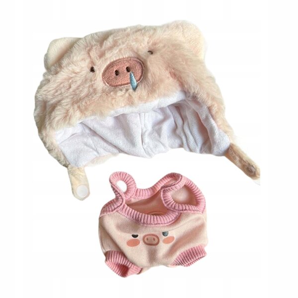 Vestiti per bambole 20 cm - completo alla moda con cappello e bretelle, tessuto morbido