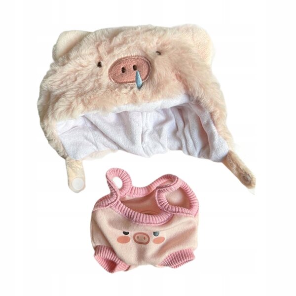 20cm Puppenkleidung – modisches Outfit mit Hut und Hosenträgern, weicher Stoff