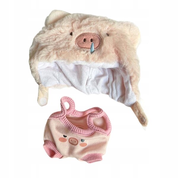 20cm Puppenkleidung – modisches Outfit mit Hut und Hosenträgern, weicher Stoff