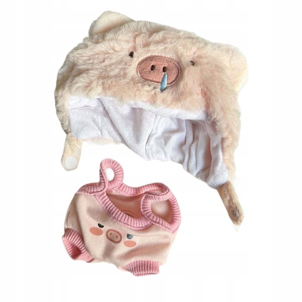 20cm Puppenkleidung – modisches Outfit mit Hut und Hosenträgern, weicher Stoff