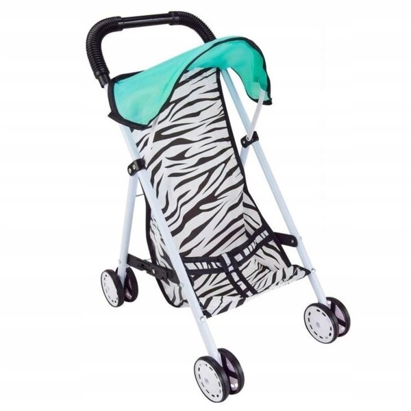Poussette pliante pour poupées et peluches avec baldaquin coloré, pour enfants à partir de 3 ans