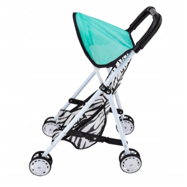 Poussette pliante pour poupées et peluches avec baldaquin coloré, pour enfants à partir de 3 ans