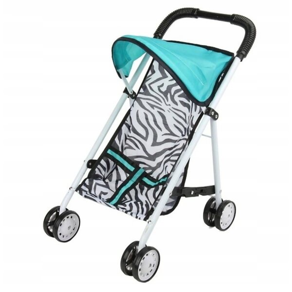 Poussette pliante pour poupées et peluches avec baldaquin coloré, pour enfants à partir de 3 ans
