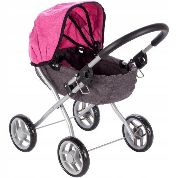 Passeggino per Bambole MalPlay Princess Profondo con Cappottina Regolabile e Borsa