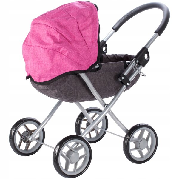 Passeggino per Bambole MalPlay Princess Profondo con Cappottina Regolabile e Borsa