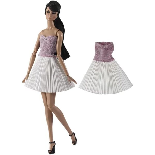 Lässiges Plissee-Kleid für 29,2 cm große Puppen – stilvolles und langlebiges 1/6-BJD-Kleid
