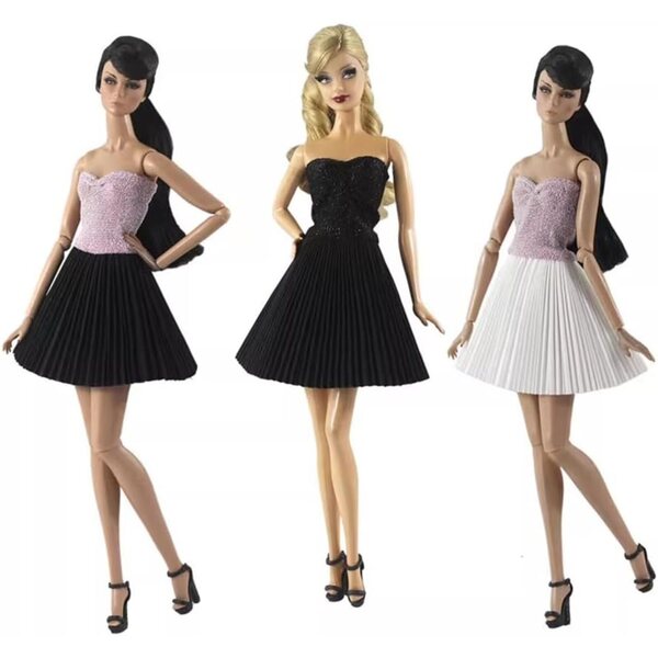 Lässiges Plissee-Kleid für 29,2 cm große Puppen – stilvolles und langlebiges 1/6-BJD-Kleid