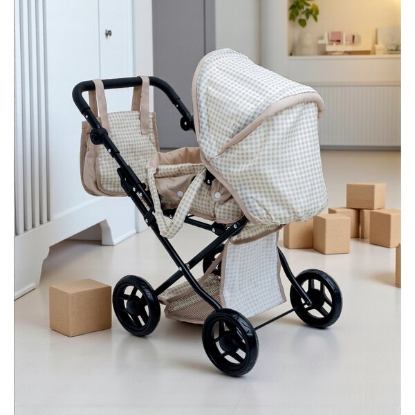 Doris 3-in-1-Spielzeugkinderwagen für Puppen mit Tasche und Bezug